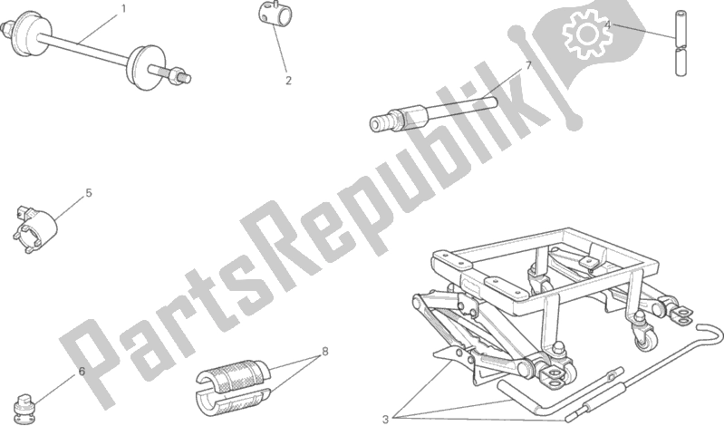 Toutes les pièces pour le Outils De Service D'atelier, Châssis du Ducati Monster 795 Thailand 2015